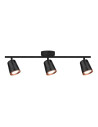 V-TAC 18W LED Тройна Спот Лампа 4000К Черна - 218261