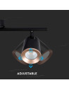 V-TAC 18W LED Тройна Спот Лампа 4000К Черна - 218261 - 2