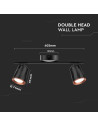 V-TAC 12W LED Двойна Спот Лампа 3000К Черна - 218255 - 4