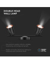V-TAC 12W LED Двойна Спот Лампа 3000К Черна - 218255 - 8