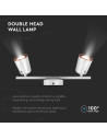 V-TAC 12W LED Двойна Спот Лампа 3000К Бяла - 218254 - 2