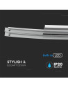 V-TAC 36W LED Стена/Таван Хром Двойно Стъкло 4000а Светлина - 3899 - 4