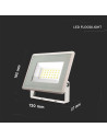 V-TAC 20W LED Прожектор Бяло Тяло 6400K - 6742 - 5