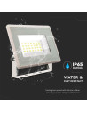 V-TAC 20W LED Прожектор Бяло Тяло 6400K - 6742 - 6