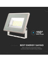 V-TAC 20W LED Прожектор Бяло Тяло 6400K - 6742 - 7