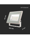 V-TAC 30W LED Прожектор SMD F-Series Бяло Тяло 6400K - 6748 - 4