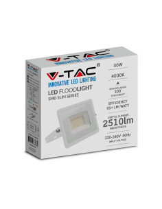 V-TAC 30W LED Прожектор Е-Series G2 Бяло Тяло 4000K - 215956 - Цена | LEDs4economy 2