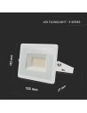 V-TAC 30W LED Прожектор Е-Series G2 Бяло Тяло 4000K - 215956 - 4