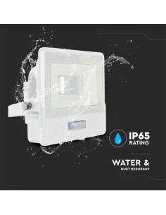 V-TAC 10W LED Прожектор PIR Сензор SAMSUNG Чип Бяло Тяло 6500K - 20270 - Цена | LEDs4economy 2
