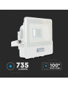 V-TAC 10W LED Прожектор PIR Сензор SAMSUNG Чип Бяло Тяло 6500K - 20270 - 8