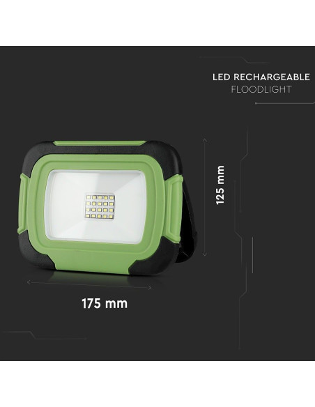 20W LED Прожектор SAMSUNG Чип Презаредим USB + SOS Функция IP44 6400K