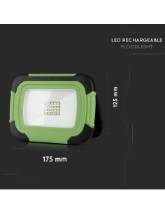 10W LED Прожектор SAMSUNG ЧИП Презаредим USB + SOS Функция IP44 6400K - Цена | LEDs4economy 2