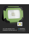 10W LED Прожектор SAMSUNG ЧИП Презаредим USB + SOS Функция IP44 6400K - 6