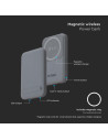 V-TAC 10000mah Магнитна Безжична Външна Батерия с Метален Ринг Сиво - 11