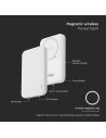 V-TAC 10000mah Магнитна Безжична Външна Батерия с Метален Ринг Бяло - 4
