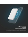 V-TAC 10000mah Магнитна Безжична Външна Батерия с Метален Ринг Бяло - 8