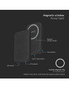 V-TAC 10000mah Магнитна Безжична Външна Батерия с Метален Ринг Черно - 5