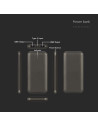V-TAC 10000mah Външна Батерия 2A 30см Тип C Кабел Сиво - 23037 - 5