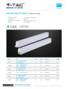 V-TAC 16W LED Тяло SAMSUNG Чип T5 120см 3000K - 21695 - 8