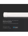 V-TAC 30W LED Линейно Тяло SAMSUNG Чип 120см Пластик Бърза Връзка + Кабел 4000K 155 lm/W - 20363 - 4