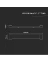 V-TAC 30W LED Линейно Тяло SAMSUNG Чип 120см Пластик Бърза Връзка + Кабел 4000K 155 lm/W - 20363 - 8