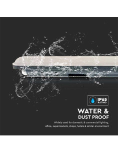 V-TAC LED Влагозащитено тяло X-Серия 1200mm 36W 4000K 120LM/W Сензор - Цена | LEDs4economy 2