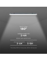 V-TAC LED Влагозащитено тяло X-Серия 1200mm 36W 4000K 120LM/W Сензор - 6