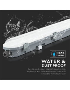 V-TAC LED Влагозащитено Тяло M-Серия 1500мм 48W 4000K Mат 120 lm/W - 2120203 - Цена | LEDs4economy 2
