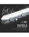 V-TAC LED Влагозащитено Тяло M-Серия 1500мм 48W 4000K Mат 120 lm/W - 2120203 - 2