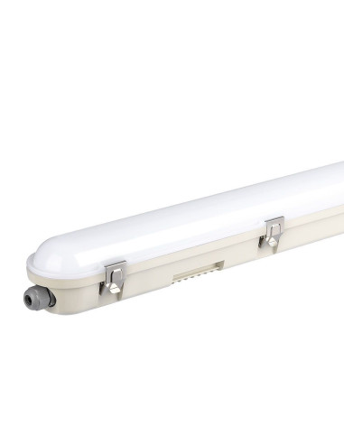 LED Влагозащитени Тяло SAMSUNG Чип 150см 48W Сензор + Стоманен Клип 6400К