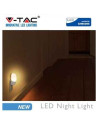 V-TAC LED Нощна Лампа за Контакт USB Квадрат 3000 - 507 - 7