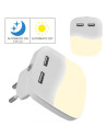 V-TAC LED Нощна Лампа за Контакт USB Квадрат 3000 - 507 - 8