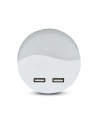 V-TAC LED Нощна Лампа за Контакт USB Кръг 3000 - 505