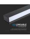 V-TAC LED Линейно Осветление SAMSUNG Чип 40W Външно Черно Тяло 6500K - 20464 - 5