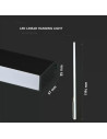 V-TAC LED Линейно Осветление SAMSUNG Чип 40W Висящо Черно Тяло 6400К 1200x35x67mm - 21600 - 6