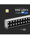 V-TAC LED Линейно Осветление SAMSUNG Чип 60W Висящо Без Свързване Сиво 4000K - 607 - 6