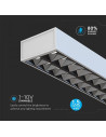 V-TAC LED Линейно Осветление SAMSUNG Чип 60W Висящо Без Свързване Сиво 4000K - 607 - 7