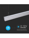 V-TAC LED Линейно Осветление SAMSUNG Чип 60W Висящо Сиво Тяло 4000K - 378 - 9