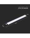 V-TAC 2W LED Лампа за Гардероб/Шкаф Черно Тяло 3000К IP20 - 2964 - 7