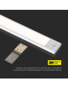 V-TAC 2W LED Лампа за Гардероб/Шкаф Сребърно Тяло 4000К IP20 - 2962 - 8
