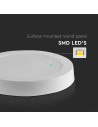 V-TAC 24W LED Панел Външен Монтаж Кръг 4000К - 2