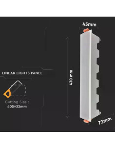 V-TAC 30W LED Линейно Осветление Бяло Бяла Светлина - 6418 - Цена | LEDs4economy 2