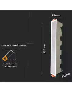 V-TAC 30W LED Линейно Осветление Бяло Равно Бяла Светлина - 6409 - Цена | LEDs4economy 2
