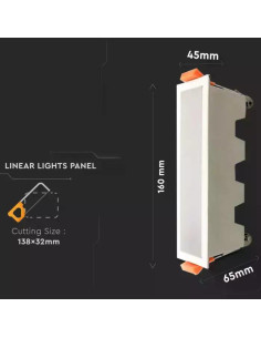 V-TAC 10W LED Линейно Осветление Бяло Равно Топло Бяла Светлина - 6401 - Цена | LEDs4economy 2
