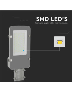 V-TAC LED Улична Лампа SAMSUNG ЧИП - 50W Сиво Тяло 4000K 5 Години Гаранция - 215271 - Цена | LEDs4economy 2