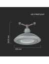 V-TAC LED Улична Лампа SAMSUNG Чип 100W 4000K 302Z+ Class II Type 3M Inventonics 0-10V - 545 - 10
