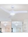 V-TAC 15W LED Тяло/Вентилатор Таван Дистанционно 3000-6500 3 Перки Бяло 35W AC Мотор - 7919 - 12