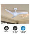 V-TAC 15W LED Тяло/Вентилатор Таван Дистанционно 3000-6500 3 Перки Бяло 35W AC Мотор - 7919 - 17