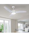 V-TAC 15W LED Тяло/Вентилатор Таван Дистанционно 3000-6500 3 Перки Бяло 35W AC Мотор - 7919 - 19