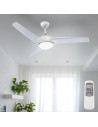 V-TAC 15W LED Тяло/Вентилатор Таван Дистанционно 3000-6500 3 Перки Бяло 35W AC Мотор - 7919 - 20